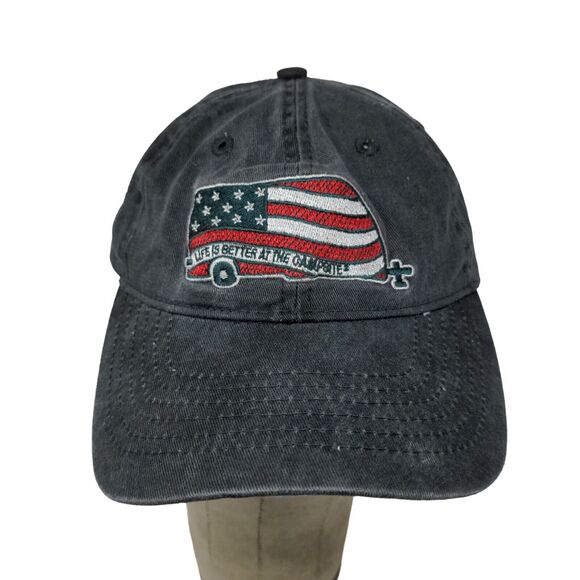 Camco Gray Denim Slideback Hat Life Is Better At The Campsite RV Trailer USA OS - Picture 1 of 10